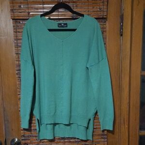 Ulla Popken Soft Green V-Neck Sweater